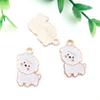 Mezcla de 26 colgantes de perro, accesorios de joyería coreana, colgante pequeño de aleación con gota de aceite de oro K, pulsera colgante