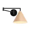 Lámpara de pared para sala de estar estilo wabi-sabi, lámpara de pared cónica minimalista nórdica, lámpara de pared retro francesa para dormitorio y estudio, tela y hierro, otros