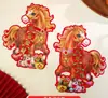 2026 Año del Caballo Pegatina para Puerta Dibujos Animados Zodiaco Nuevo 3D Lindo Año Nuevo Decoración de Puerta de Entrada Festival de Primavera Decoración de Ventana de Caballo de Dibujos Animados