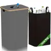 Caja de almacenamiento transparente para baño, cesta de almacenamiento de tela Oxford para papel higiénico y artículos varios, organizador de pañuelos plegable con tapa