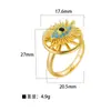 Europa y Estados Unidos joyería de moda transfronteriza cien personalidad apertura ajustable diamante mariposa estrella amor cobre micro incrustación anillo