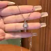 Titânio Aço Sem Cor Cintura Pequena Luz Colar de Luxo Verão Feminino Internet Celebridade Nicho High-end Design Acessórios Pingente de Corrente de Clavícula