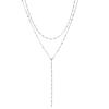 Collar de Cuentas con Borlas Simple y Versátil Transfronterizo Europeo y Americano, Cadena Elegante de Clavícula Multicapa de Moda Metálica, Cadena Creativa en Forma de Y