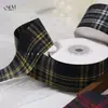 Cinta de Tartán Estilo Británico Bloques de Color Lazo de Cinta Cinta Materiales Hechos a Mano DIY Empaque de Regalo Cinta de Tartán de Felpa
