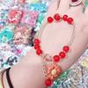 Pulsera de margarita para mujer, pulsera de cuentas de la suerte para novias Mori, diseño de nicho Ins, pulsera de cristal de flor popular, estilo frío