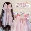 Pinzas de Malla para el Cabello de Niña, Velos con Moño de Princesa de Hadas, Accesorios para el Cabello para Sesión de Fotos de Cumpleaños para Niñas, Accesorios para el Cabello No Dañinos