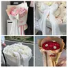 Cinta Pura Perlada Estilo Francés, Tela Ondulada de Satín Nieve para Manualidades y Lazos, Material Romántico para Envolver Ramos Florales, Suministros para Empaque de Bodas y Regalos