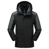 Chaqueta impermeable y resistente al desgaste de dos piezas con capucha 3 en 1 personalizada para otoño e invierno, para montañismo al aire libre, para hombres y mujeres, con impresión de logotipo