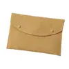 Bolsa tipo sobre con tapa abatible de microfibra para accesorios de joyería, bolsa de viaje portátil, estilo con borde dentado y doble hebilla, admite LOGOTIPO personalizado