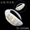 Accesorios para el cabello con elemento de letra de moda europea y americana, diadema para novia y dama de honor, pasador de strass, tocado para fiesta navideña, fiesta de cumpleaños