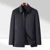 Chaqueta 100% Lana para Hombre Lujo Accesible Negocios Otoño e Invierno Ropa Casual para Adultos Mayores Chaqueta de Lana con Solapas Chaqueta de Papá