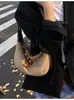 2025 Nuevo Bolso de Gamuza para Mujer Gran Capacidad Mori Meng Otoño e Invierno Mate Retro Bolso Cruzado Casual Bolso Dumpling