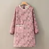 Avental de Lona de Manga Comprida com Estampa de Coelho Cozinha Culinária Feminino Nova Moda Estilo Coreano Respirável Limpeza Macacão