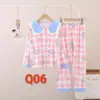 Pijamas para meninas primavera e outono novo terno de manga comprida com lapela roupas para casa infantil cardigan roupas para casa crianças médias e grandes