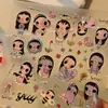 Pegatinas Creativas de Ángel Corazón Pequeño Yuyu Dibujos Animados Niña Flor Margarita DIY Tarjeta Trasera de Teléfono Decoración de Agenda