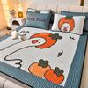Esterilla de verano de látex de seda de hielo, sábana de tres piezas, aire acondicionado, suave, lavable, para dormitorio de estudiantes, para el hogar