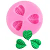 Molde de silicona para fondant de hojas y hojas, molde para decoración de pasteles y chocolates, molde para hornear DIY