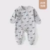 Mameluco para Bebé con Cubre Manos y Pies, Tipo Recién Nacido de Algodón Puro sin Costuras para las Cuatro Estaciones Ropa de Casa, Ropa de Monje para Recién Nacido