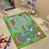 Alfombra de Dibujos Animados de Transporte Ferroviario para Sala de Estar, Sofá, Mesa de Café, Felpudo, Manta de Cabecera de Dormitorio, Felpudo de Ajedrez Volador para Coche