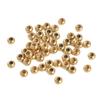 Cuentas planas de silicona para posicionamiento, doradas de 14 quilates, para ajustar pulseras, collares y accesorios de joyería hechos a mano.