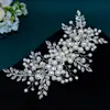 Diadema de Cadena con Pinza de Garra de Perla y Pedrería Exquisita, Nuevo Tocados de Novia Hechos a Mano Transfronterizos, Accesorios de Vestido de Diamante Dz325