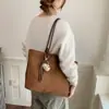 Bolsa feminina casual de camurça texturizada, moderna e estilosa, bolsa tote simples, estilo retrô, adequada para o trabalho, bolsa de ombro