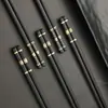 Nuevos palillos de aleación para palillos de comedor familiar, de alto valor, con bronceado negro, bendición, antideslizantes a alta temperatura, a prueba de moho, que no se decoloran