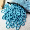 Anel de cabelo infantil transfronteiriço Cor sólida Sem costura Lã Borracha Tendão Corda de cabelo Toalha Anel Alto Elástico Payon Cauda Headwear 2893