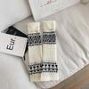 Calcetines Fair Isle de Principios de Otoño, Calcetines Largos Holgados para Mujer, Botas de Nieve de Otoño e Invierno, Pantalones de Tiburón, Calentadores de Piernas Gruesos y Cálidos, Pantorrilla Casual
