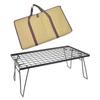 Mesa de Rede Dobrável Multifuncional para Exterior Churrasco Acampamento Portátil Mesa de Tabuleiro de Bambu Mesa de Piquenique para Acampamento Pratos Utensílios de Cozinha Escorredor de Louça Mesa de Grade