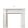 Mueble Decorativo de Chimenea de Madera Maciza Retro Francés Estante de Chimenea Falsa Blanco y Negro Europeo y Americano Accesorios de Fotografía para B&B