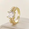 Anillos de Moño Elegantes y Exquisitos en Varios Estilos, Anillos de Circonita de Lujo Ligero Transfronterizos, Estilo Ins Europeo y Americano con Sensación de Alta Gama