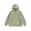 Moletom com Capuz Tendência para Homens, Forrado com Fleece, Lavado e Desgastado em Processo de Fábrica, 400g, Tamanho Oversize, Espessado, Personalização