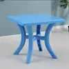 Juego de Mesa y Sillas de Plástico para Puesto de Comida, Puesto de Barbacoa al Aire Libre, Mesa Redonda para Antojos Nocturnos, Silla con Respaldo, Mesa y Sillas Sencillas e Informales para Playa