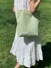 Bolso de Hombro Double-Sided Nuevo Retro de Lunares de Verano Transfronterizo, Bolso de Tela Versátil de Estilo Perezoso de Nicho, Bolso Tote para Mujer