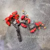 Adornos de Rama de Flor de Ciruelo Flor de Durazno Simulada Sala de Estar Flores Secas Adornos de Bonsái de Flor de Invierno Macetas Decoración de Interiores de Sala de Estar Flores Artificiales