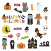 Pintura de Diamantes 5D DIY Pegatinas Aleatorias Pegatinas de Pared Pegatinas Hechas a Mano para Niños Dibujos Animados Halloween Calavera Calabaza Perforador Redondo