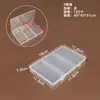 Caja de Almacenamiento de Plástico Transparente de 5 Compartimentos, 8 Compartimentos, 10 Compartimentos, 15 Compartimentos, 24 Compartimentos para Cuentas, Componentes, Joyería y Piezas