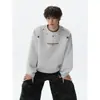 Sudadera con cuello redondo bordada de peso pesado American cleanfi para hombre, moderna, primavera y otoño 2026, suéter versátil deportivo retro