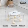 Taburete bajo con polea Silla pequeña transparente con rueda universal Taburete giratorio para niños Taburete pequeño de acrílico Taburete bajo para el hogar Respaldo