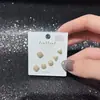 El Nuevo Set de Aretes de Múltiples Piezas de Lingshang Design es Ligero, Lujoso y Moderno, Versátil y Fresco y Dulce en Invierno, un Regalo para tu Novia y Mejor Amiga