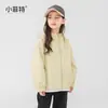 Nueva colección de otoño Xiaofit 2026: chaqueta softshell versátil para niñas, prenda exterior cortavientos elegante y casual para niños mayores