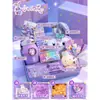 Presente de Aniversário Personalizado Menina Orvalho Estrelado Boneca de Combinação Independente Estojo para Canetas Mochila Escolar Caixa de Presente Prática Criativa