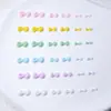 Macaron com Laço Colorido Acessórios para Unhas Estilo Japonês Strass de Resina Laço Flutuante Kt Acessórios de Unha Vestíveis DIY