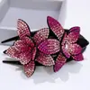 Pinza de Flor Grande de Tres Dientes Nuevo Artefacto para el Cabello con Flor Pinza para el Cabello Peinado Coreano Pinza para el Cabello con Pedrería Pinza de Agarre para Mujer Pinza de Pato