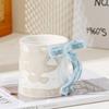 Taza de Cerámica de Alto Nivel con Lazo, Taza de Agua Creativa, Nueva Taza de Desayuno, Taza de Café, Regalo de Cumpleaños para Mujer, Hogar