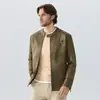 [Fábrica de Origen] Nueva Chaqueta de Cuero Retro Europea y Americana, Trabajo Mate Lavado Tie-Dye Retro de Gama Alta