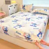 Conjunto de três peças de lençol de leite veludo espesso de alto peso para outono e inverno, capa de colchão infantil de desenho animado com capa de cama de pelúcia, disponível para atacado