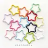 Pintura Horneada Resistente al Color Color Macarrón Corazón Estrella Cierre de Primavera Llavero DIY Dopamina Perler Beads Colgante Percha