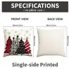 Funda de Cojín Navideña Amazon Transfronterizo Estilo Nórdico Decoración de Sofá Navideña Funda de Cojín Imitación Lino Funda de Almohada Navideña
